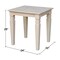 International Concepts Rectangle Java End Table, 24 W, 22 L, 25 in H, Wood, Unfinished OT-60E - alternate 6